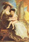 Peter Paul Rubens Portrat der Helene Fourment mit ihrem erstgeborenen Sohn Frans oil painting on canvas